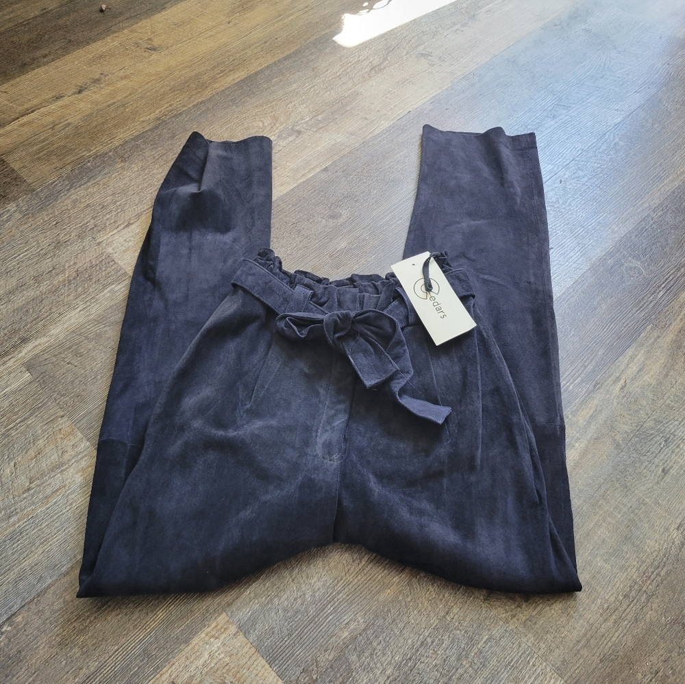Cedars paper bag blue leather pants ⁵⁴